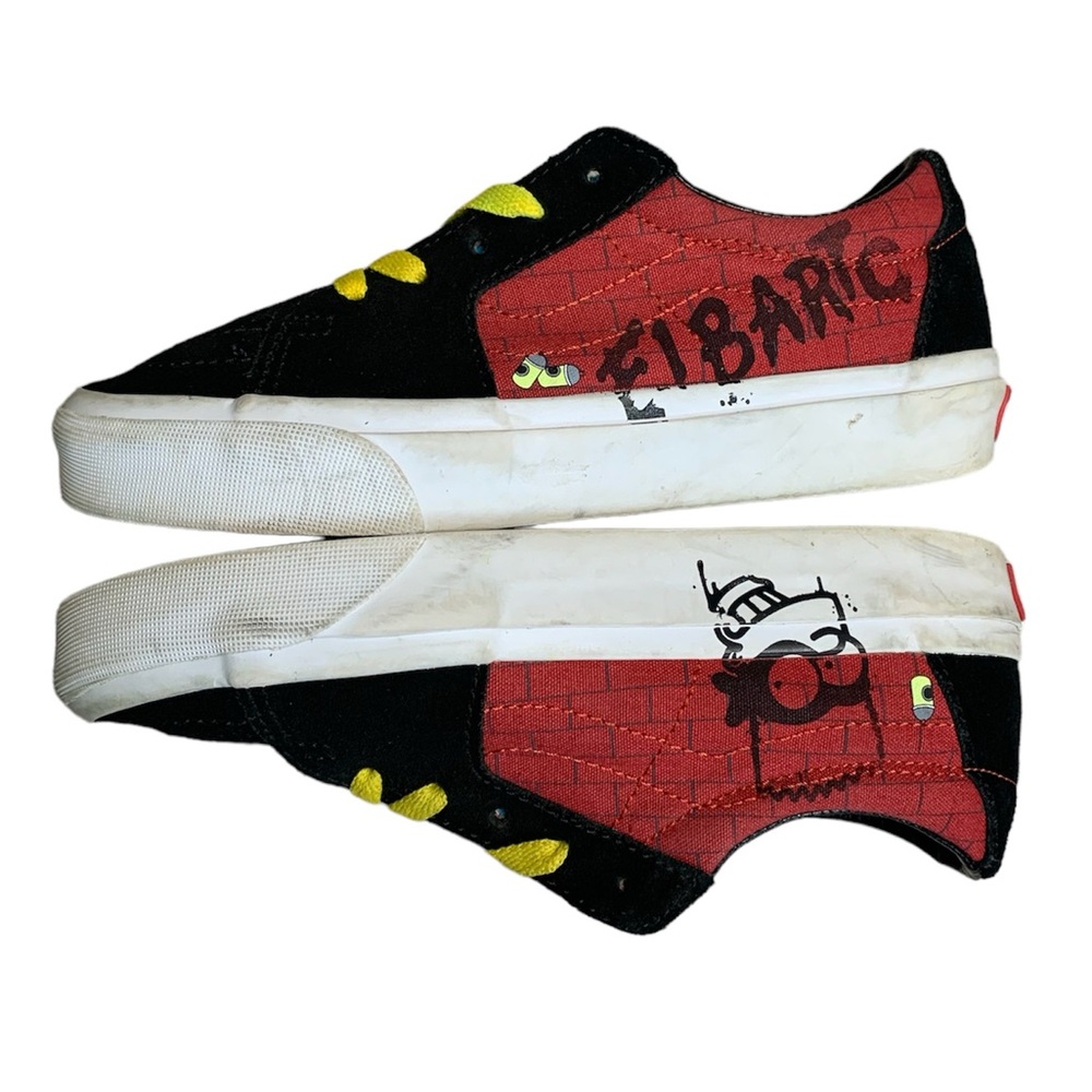 Vans x The Simpsons Bart Simpson El Barto Low Top Sneakers Black Red Womens 5